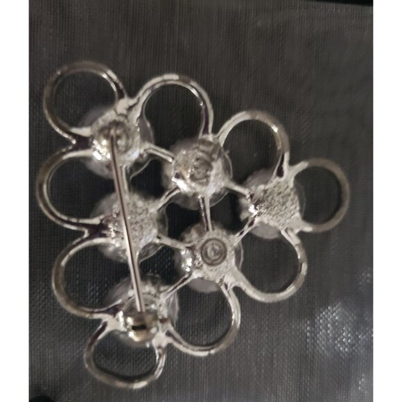 Vintage Sarah Coventry Silver Tone Black Rhinestone Brooch & Bonus Brooch - Picture 7 of 14